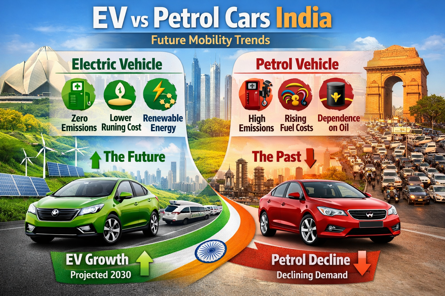 EV vs Petrol Cars India